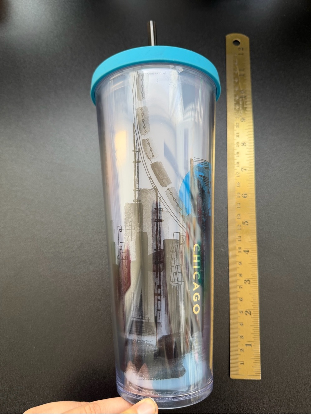NWOT Starbucks 2014 Chicago Cityscape Rare Cold Cup Acrylic Venti Tumbler 24oz